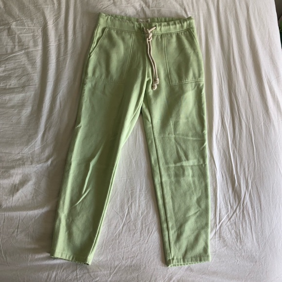 Lou & grey fleeceback jersey sweatpants S celery ice - Picture 1 of 6
